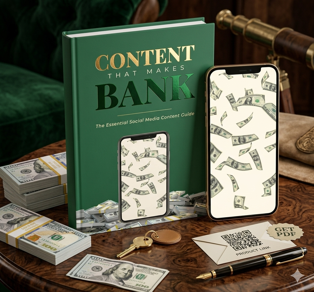 Social Media Content Guide PDF | Content That Makes Bank eBook | Instagram Strategy Marketing Templates | Content Creator Digital Download