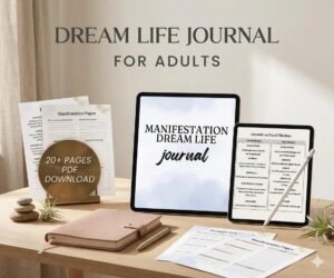 Manifestation Journal for Adults, 20+ Page Goal Setting Planner Template, Daily Manifestation PDF for Good note