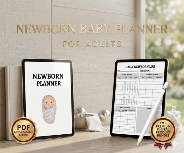 Newborn Baby Planner | Comprehensive Baby Tracker & Milestone Journal