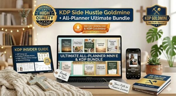 All Planner Bundle,100+ Editable Digital Planners for KDP Publishing, Side Hustle Goldmine
