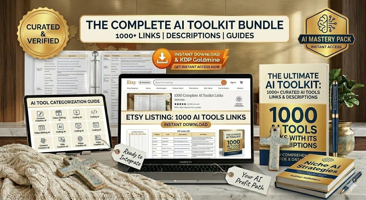 1000 AI Tools Bundle, Curated Links with Descriptions for Business, Productivity, Marketing