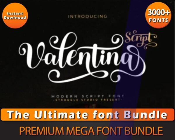 Elegant Script Font Bundle, 100+ Premium Calligraphy Wedding Fonts